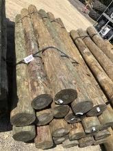 BUNDLE OF 24 - 7" X 9' WOOD POST