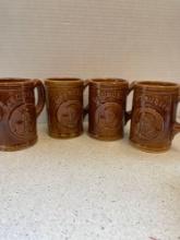 4 Gesundheit stoneware brewery mugs