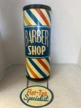 Barber pole barbershop Tin sign