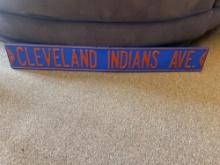 Cleveland Indians Ave steel sign