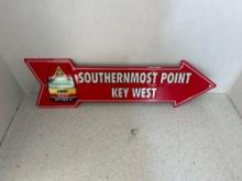 Metal arrow Key West Florida sign