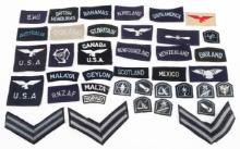 WWII BRITISH RAF INSIGNIA & FOREIGN VOL. PATCHES