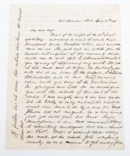 CIVIL WAR UNION SOLDIER LETTER FROM FORT COLUMBUS