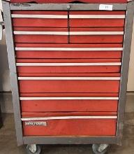 Gray with Red accens 9 Drawer Rolling Craftsman Tool Box