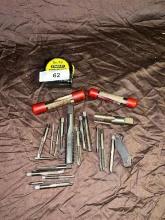 Tap & Die Set, Tape Measure, & Drill Bits