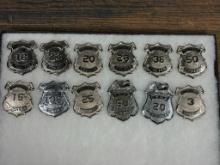 12 Vintage Cleveland, Ohio Suburb Obsolete Police Badges