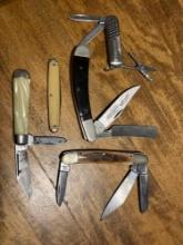 (5) Pocketknives, 1 is rusted shut, Parker Edwards, Steel Warrior