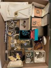 Costume jewelry, WWI buttons, AA coins, King Coal jewelry