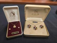 Princess Pearl Necklace & Earring Set & Vintage Amco Jewels 1/20-12K Gold Necklace and Earrings Set