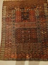 Vintage oriental rug 4'.7" ... 3'.8" Bellucci, perfect condition. 40's - 50's