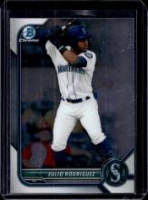 JULIO RODRIGUEZ 2022 BOWMAN CHROME PROSPECT ROOKIE CARD