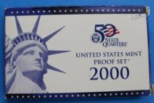 2000 United States Mint Proof Coin Set with 5 State Quarters