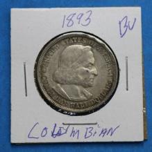 1893 Columbian Half Dollar 90% Silver Coin