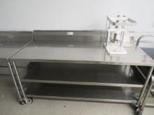 6FT STAINLESS STEEL TABLE 30" DEEP