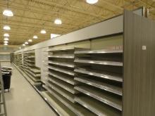 MADIX GONDOLA SHELVING - 84IN TALL 18/22, 22/22 88FT RUN W/4FT END CAP - SOLD BY THE FOOT