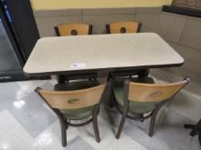 1 SET - 24X48 TABLE, 4 CHAIRS