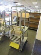 3-DECK STOCK CART WITH STEP LADDER