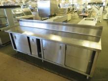 8FT STAINLESS STEEL CABINET - 24IN DEEP