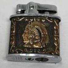 Ronson Sterling Silver & 10K Gold Aztec Lighter