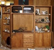 Apex DVD Player, Panasonic VCR and Bose Speakers in Three-Piece Solid Wood Cabinet