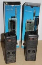 Pair of Realistic TRC-222 40 Channel Walkie Talkies with Boxes and Instructions