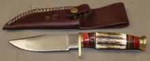 Trophy Stag Hunting Knife with Sheath